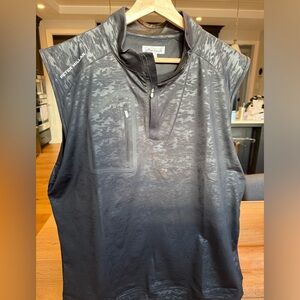 Men's Peter Millar Quarter Zip Golf Vest - Size Large